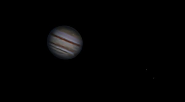 Юпитер и его спутники Ио и Европа--01.11.2022 - астрофотография