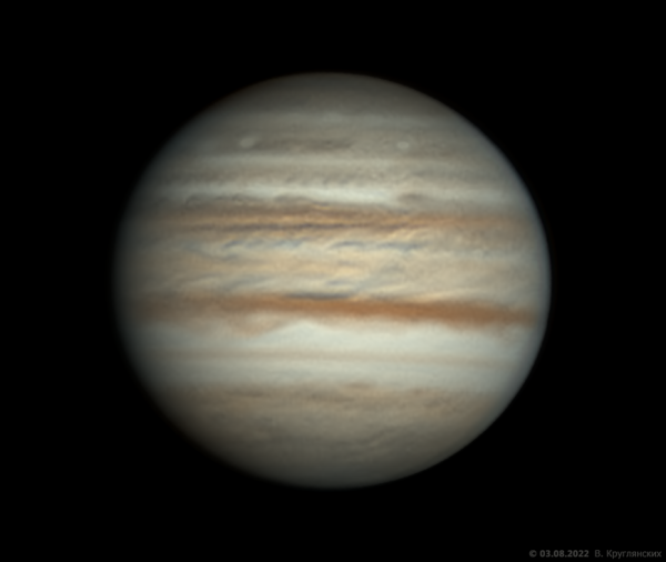Юпитер 3 августа 2022 - астрофотография