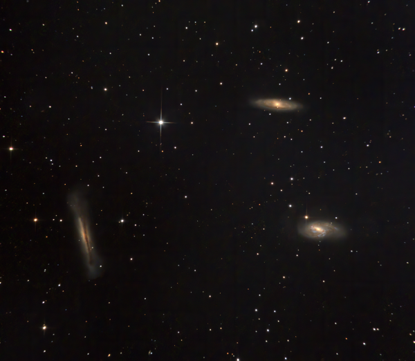 Leo Triplet - M65, M66, NGC 3628 - астрофотография