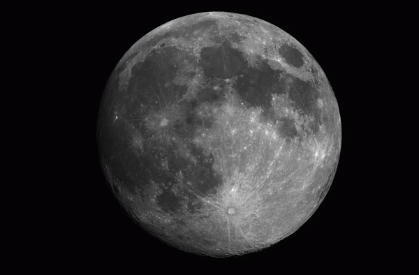 Гиф анимация либрации Луны 05-06 февраля - астрофотография