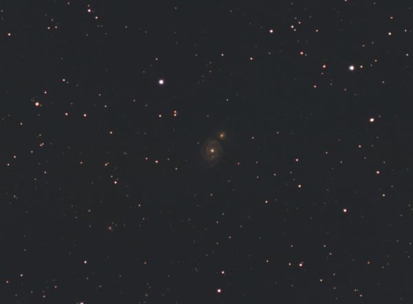 Галактика м 51 Водоворот. Фоткал на синем небе, белые ночи. Кроп 2Х - астрофотография