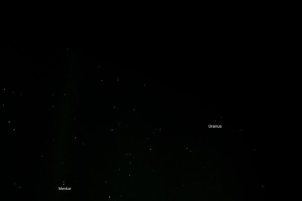Уран, Кит и другое, снятое 27 декабря 2019 года.  - астрофотография
