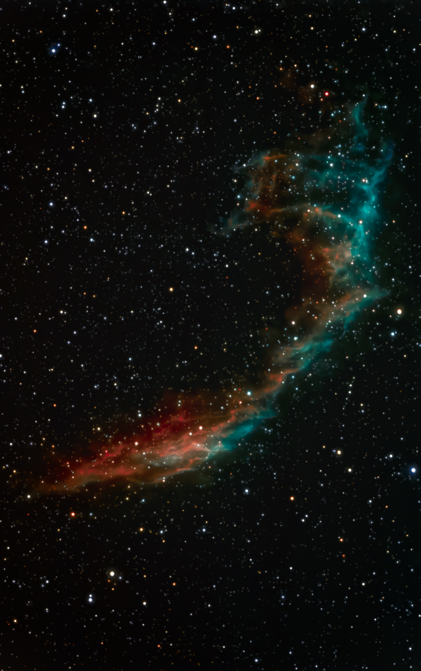 Эмиссионная туманность NGC 6992 в созвездии Лебедя - астрофотография