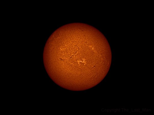 Sun h-alpha, 25 feb 2015, 13:46 - астрофотография