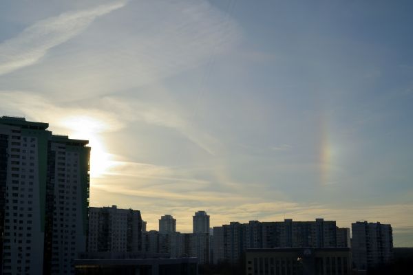 Солнечное гало в Москве 23.12.21 - астрофотография