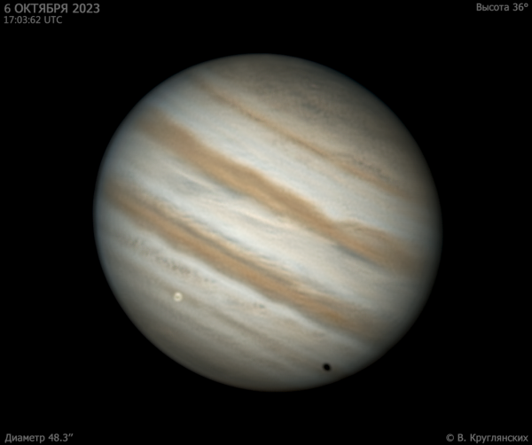 Юпитер и Европа 6 октября 2023 - астрофотография
