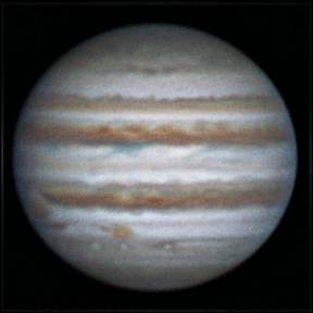 Rotation of Jupiter, 1 january 2013, 22:44-23:18 - астрофотография