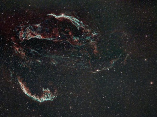 Cygnus Loop. Mosaic 2x2 - астрофотография