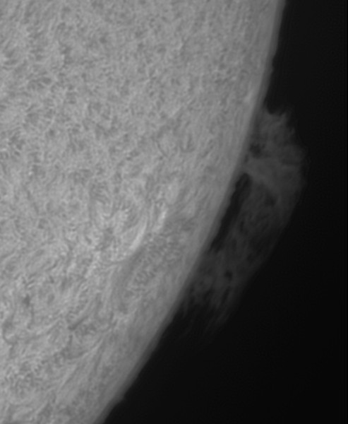 Prominence on June 13, 2026 at 07:17 UT - Astrophotography
