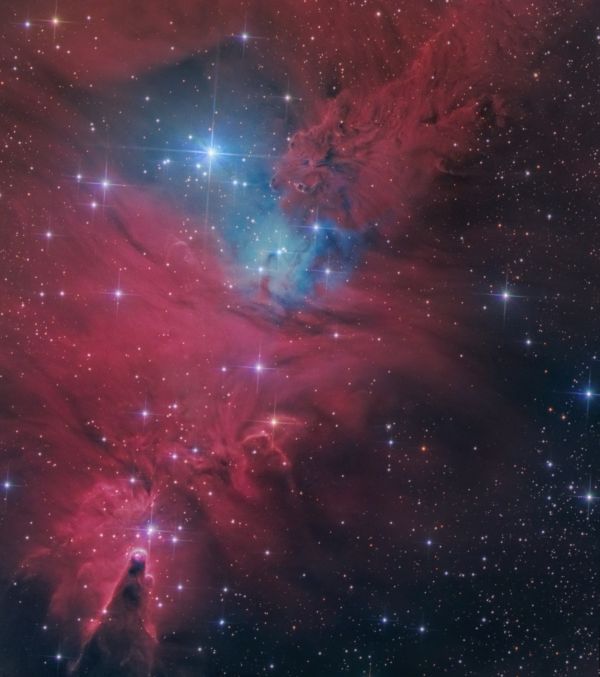 Fox Fur and Cone nebulas - астрофотография