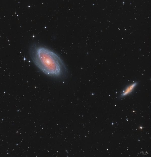 M81 Bode galaxy & M82 Cigar galaxy - астрофотография
