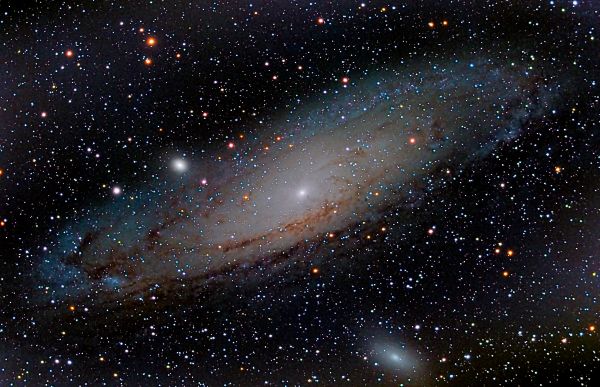M31 - The Andromeda Galaxy RGB test with mono camera - астрофотография