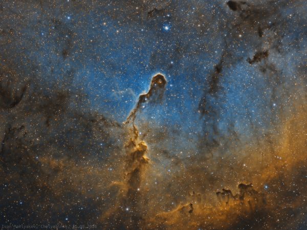 Туманность Хобот Слона (IC1396) в палитре HST. - астрофотография