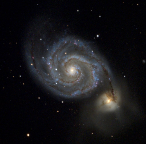 M51 на SW 250/1200 - астрофотография