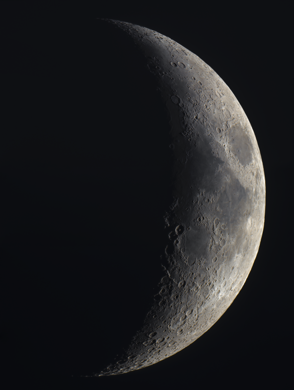 Луна 17.04.2021. Освещенность 27%. Панорама из 4 снимков.  - астрофотография