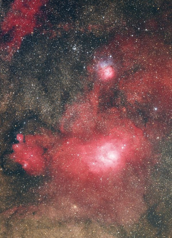 M8, M20 and surroundings (HOO+RGB) - Astrophotography