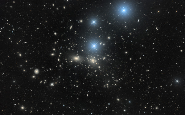 Cluster of galaxies in Coma Berenices - Astrophotography