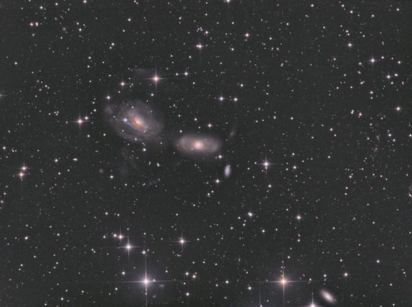 Триплет Секстанта NGC 3165, 3166, 3169 - астрофотография
