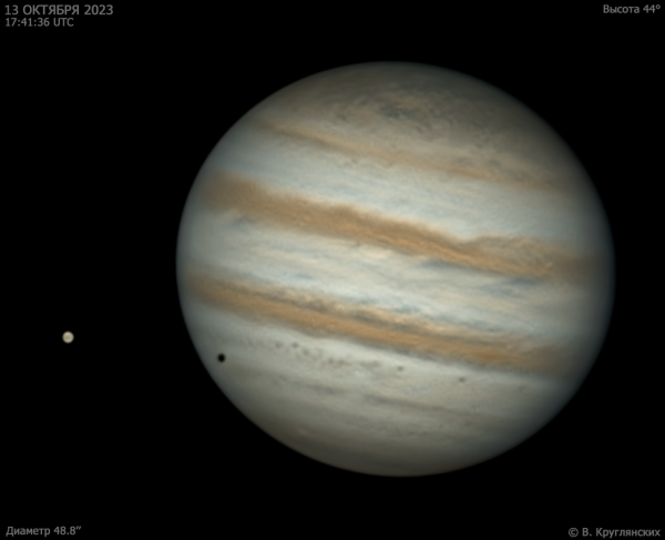 Юпитер и Европа 13 октября 2023 - астрофотография