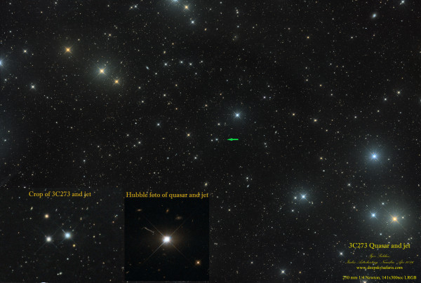Quasar 3C273 in Virgo - Astrophotography