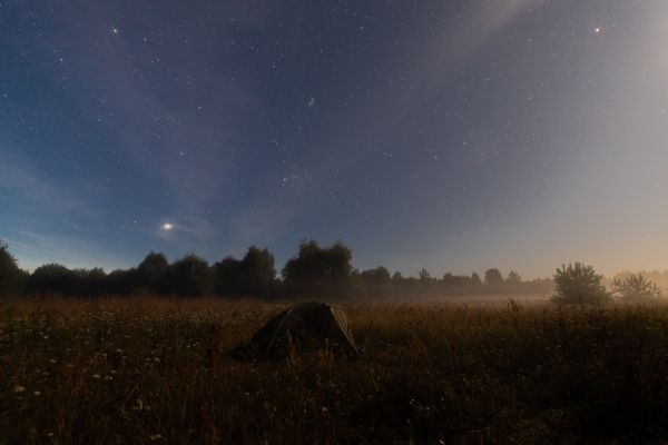 Предрассветный туман - астрофотография