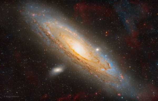 Andromeda Nebula with hydrogen and oxygen - Astrophotography