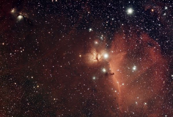 Часть молекулярного облака в созвездии Ориона - астрофотография