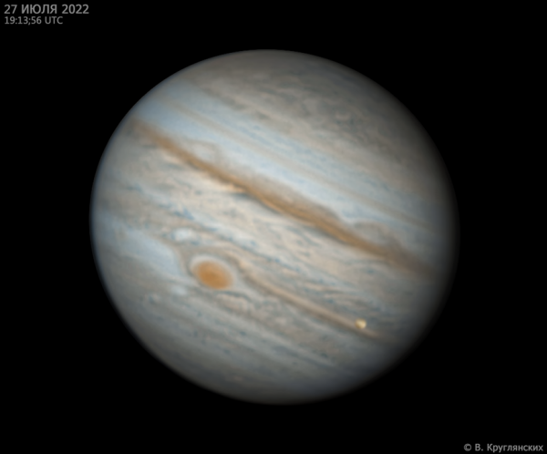 Юпитер  и Ио - астрофотография