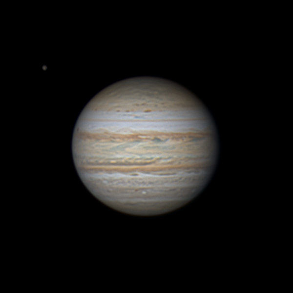 Юпитер и спутник Каллисто - астрофотография