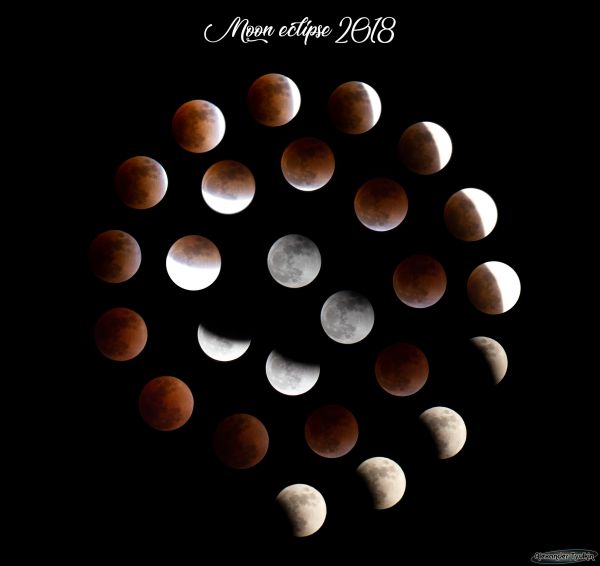 Phases of the lunar eclipse of 2018 - Astrophotography