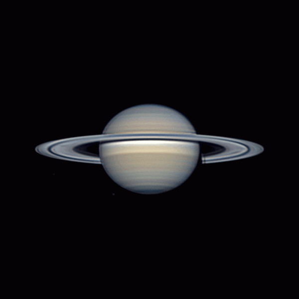 Rotation animation. Saturn, Dione, Enceladus 11.09.2026. - Astrophotography