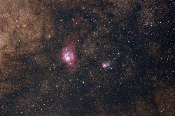 Лагуна, Тройная Туманность и звездные облака Стрельца - астрофотография