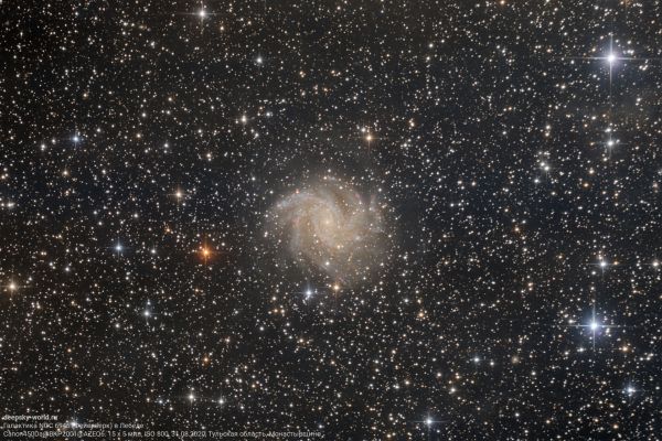 Galaxy NGC 6946 (Fireworks) in Cygnus - Astrophotography