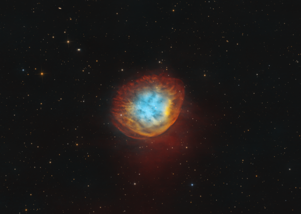 Rare SH2-290 in the Foraxx Ha+OIII palette - Astrophotography