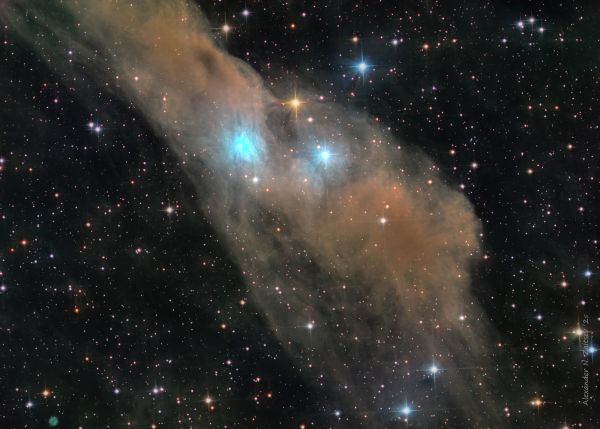 Av Hunter 1, nebulae LBN 534 and VdB 158, planetary nebula PK 110-12.1 - Astrophotography