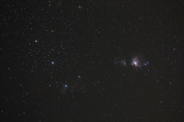 M42, Flame, С/2020 M3 (ATLAS). - астрофотография