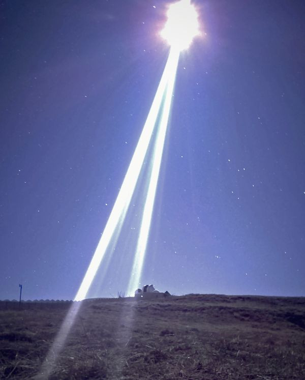 A 2.5-meter telescope observes under moonlight. - Astrophotography