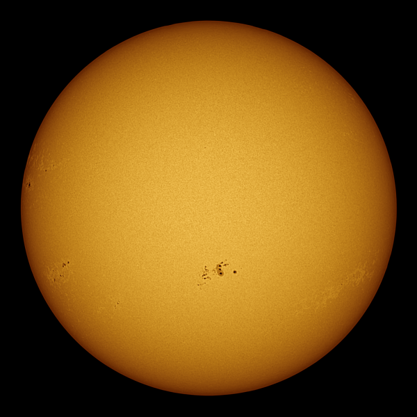 Солнце и группы солнечных пятен: 3006, 3007, 3008, 3010,3011,3012 - астрофотография