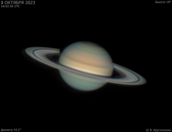 Сатурн 3 октября 2023 - астрофотография