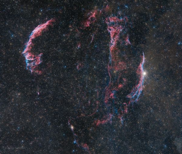Veil Nebula. Mosaic 2x1 - астрофотография