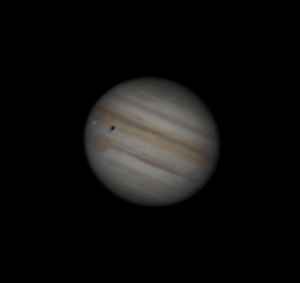 Jupiter and Io 06.08.2021 1:30 - астрофотография