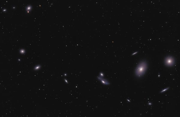 NGC 4438  и Цепочка Маркаряна - астрофотография