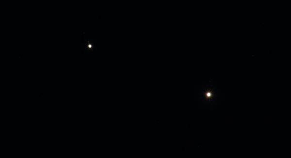 Юпитер и Венера - астрофотография