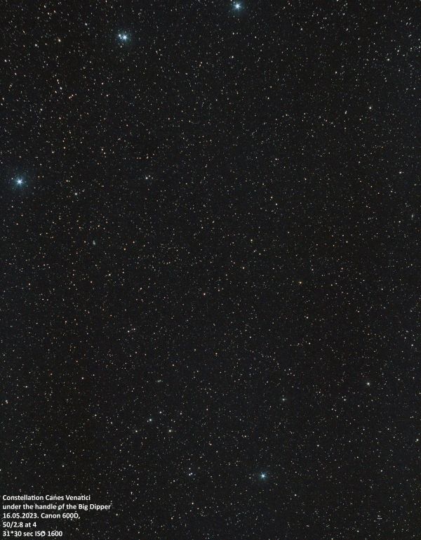 Canes Venatici, under the Big Dipper - астрофотография