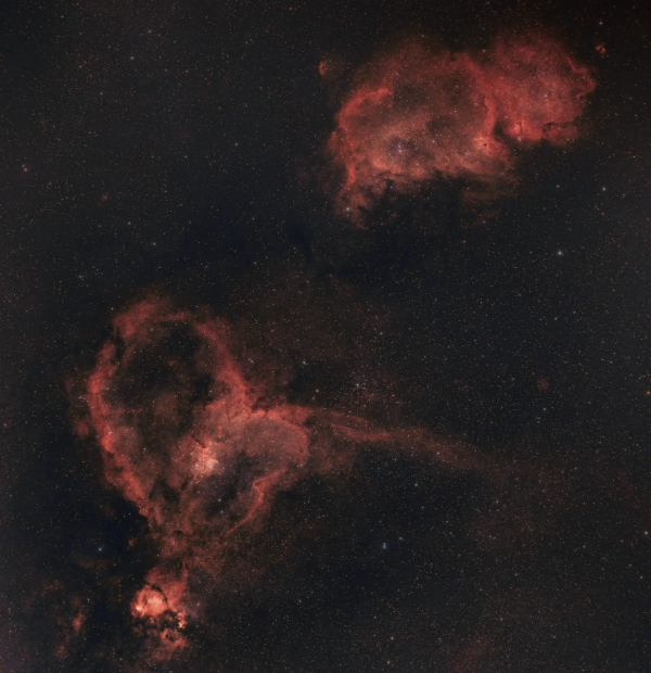 IC 1805 "Heart Nebula" and IC 1848 "Soul Nebula" - астрофотография