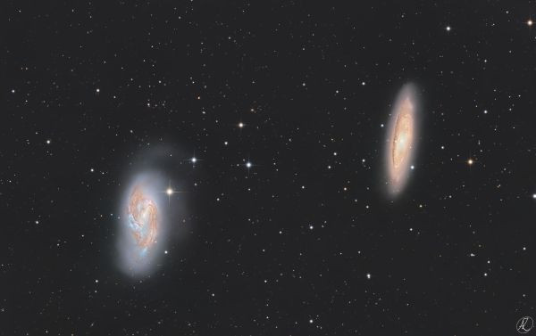 Galaxies M65 and M66 in LRGB filters - Astrophotography