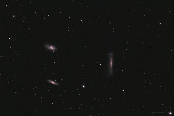 Трипплет Льва - M65, M66, NGC3628 - астрофотография