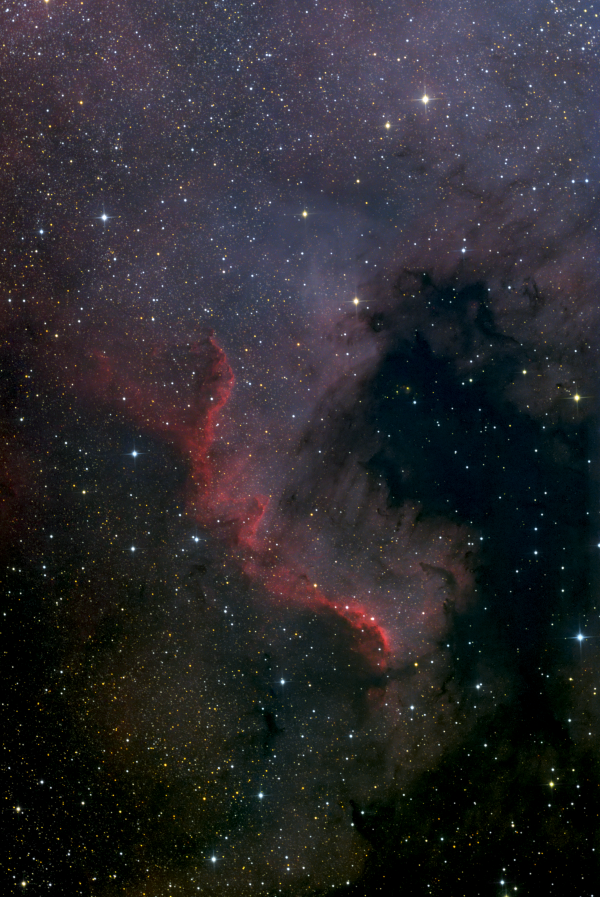  " Стена" в NGC 7000 - астрофотография