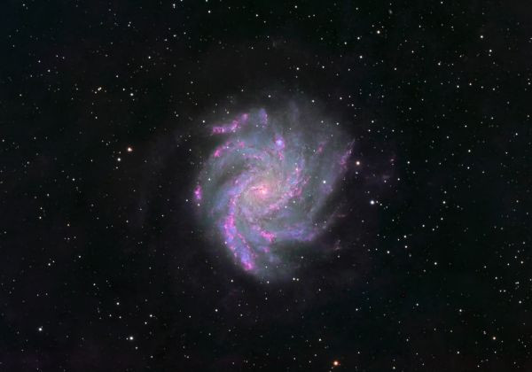 NGC 6946 Fireworks (processing with subtraction (Ha - R)) - Astrophotography