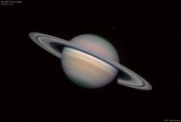 Saturn and Rhea. - Astrophotography